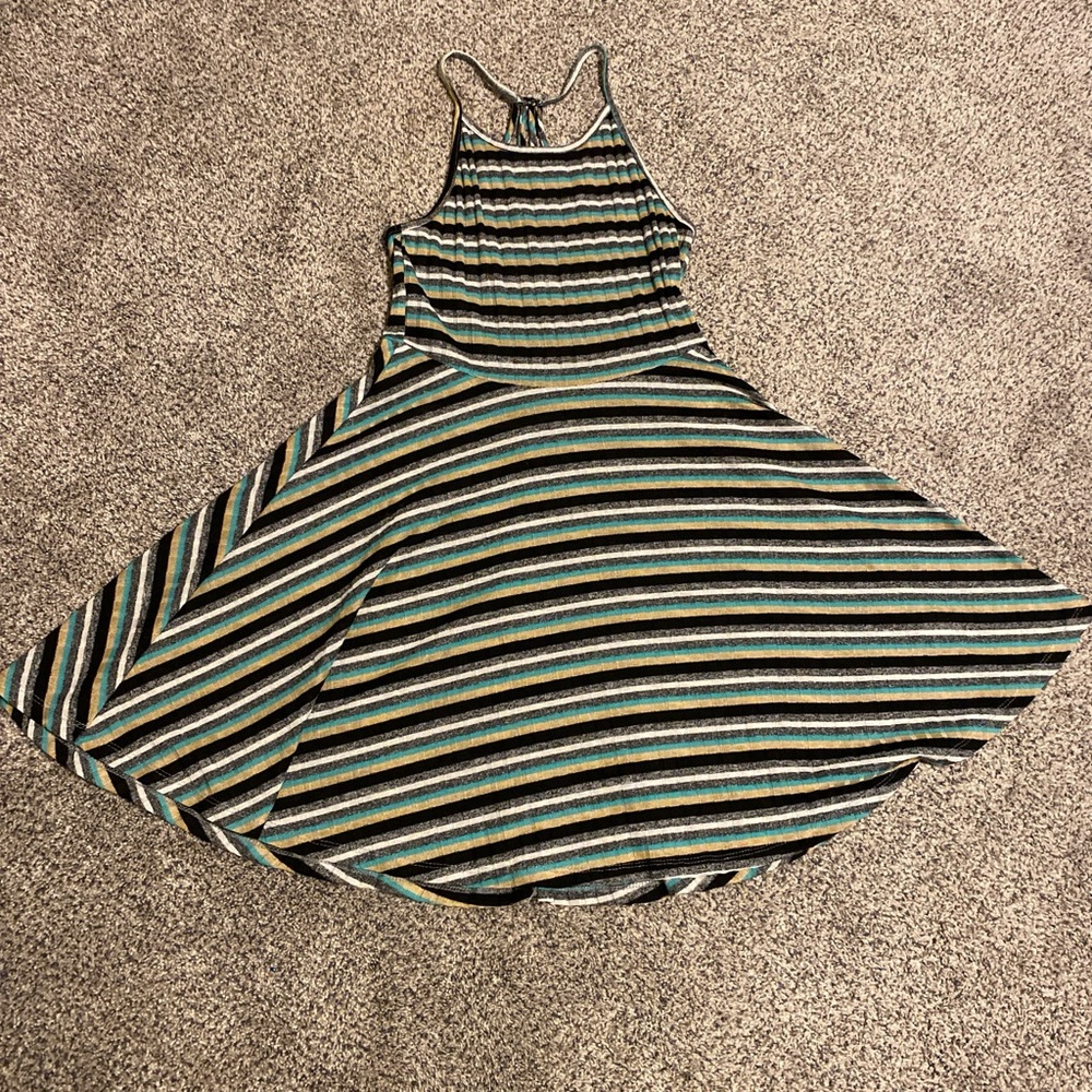 Hayden Multicolor Striped Backless Dress